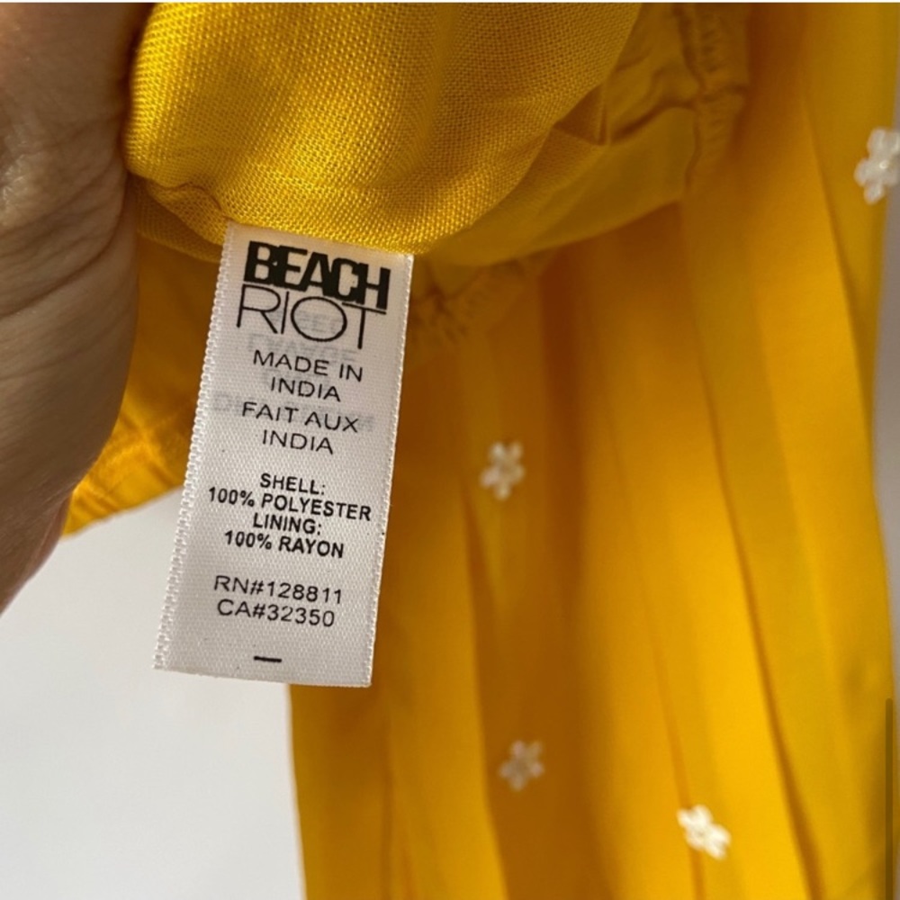 NEW Beach Riot Maddy Yellow Daisy Blouse Top - Picture 8 of 9